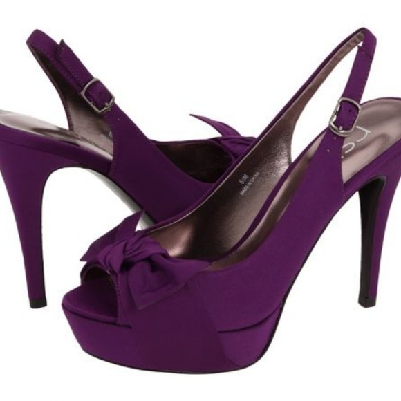 RSVP Shoes - Satin High heel platform slingback peeptoe Size 13